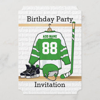 Eis-Hockey-Jersey-Geburtstags-Party Einladungen