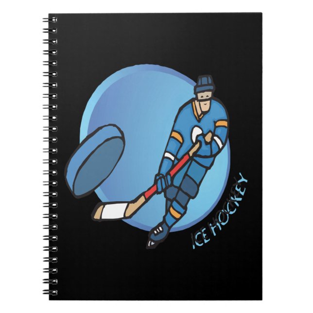 Eis-Hockey Notizblock (Vorderseite)