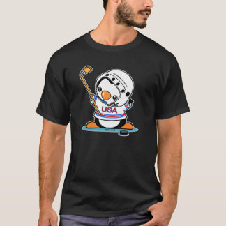 Eis-Hockey-Pinguin T-Shirt