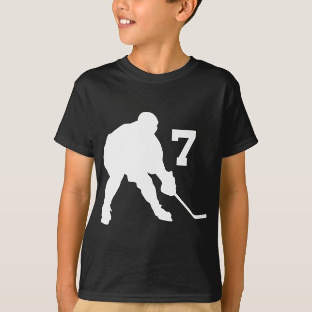 Eis-Hockey-Spieler Jersey Nr. 7 T-Shirt (Vorderseite)
