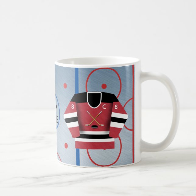 Eis-Hockey-Team-Jersey-Tasse Tasse (Rechts)