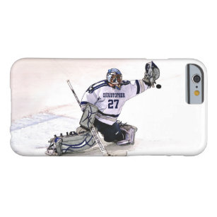 Eis-Hockey-Torhüter mit Ihrem Namenszeichnen Barely There iPhone 6 Hülle