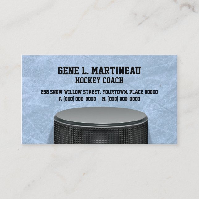 Eis-Hockey-Zug Visitenkarte (Vorderseite)