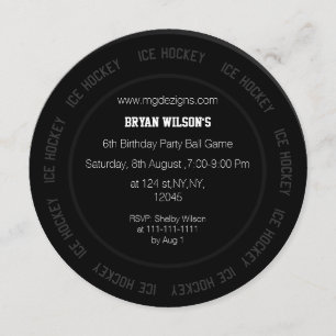 Eis-Hockeythema Einladung
