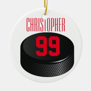 Eis Hocky - Weihnachtsverzierung Keramikornament