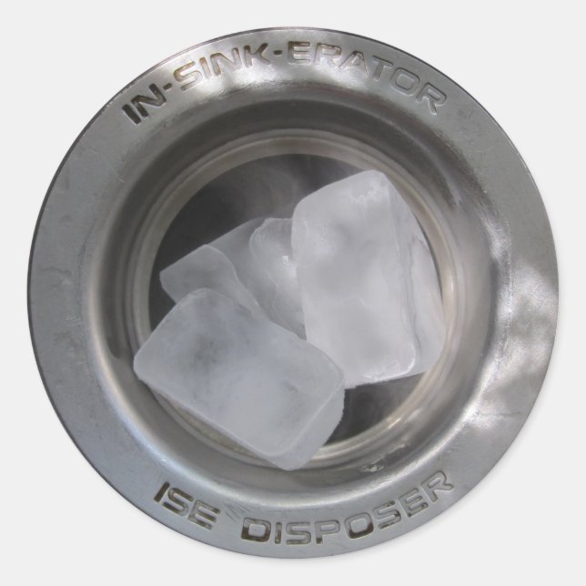 Eis im Müll Runder Aufkleber (Vorderseite)