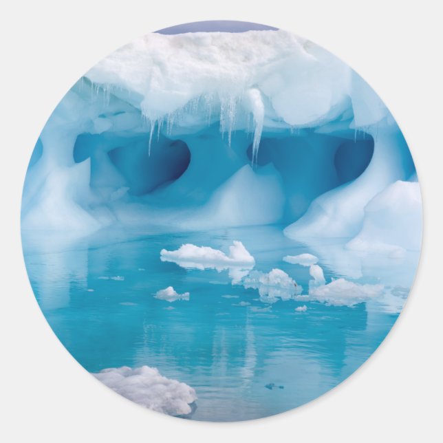Eis in der Antarktis Runder Aufkleber (Vorderseite)
