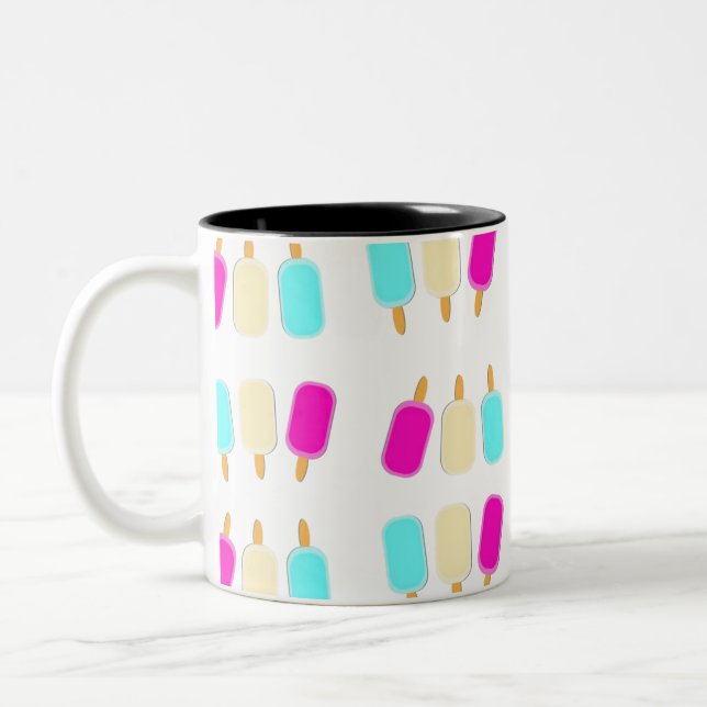 Eis in drei Farben Zweifarbige Tasse (Links)