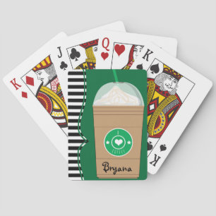 Eis-Kaffee-Frappuccino-Personalisierte Spielkarten