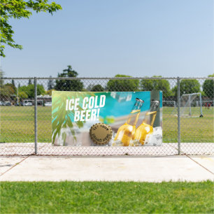 Eis Kalt Bier Getränkemarkt Tankstelle Banner