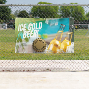 Eis Kalt Bier Getränkemarkt Tankstelle Banner