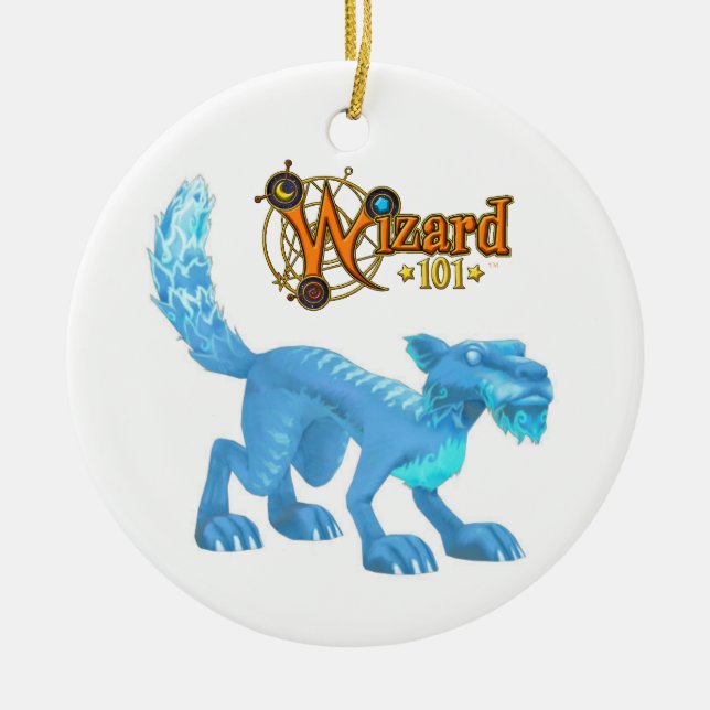 Eis-Katzen-Verzierung Keramikornament (Vorne)