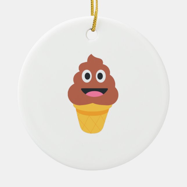 Eis-Kegel pooji Keramikornament (Vorne)