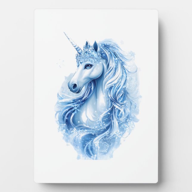 Eis-Königin-Einhorn (1) Fotoplatte (Vorderseite)