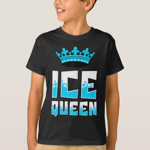 Eis Königin Grafik Eisangeln Fischer Eis Angelrute T-Shirt