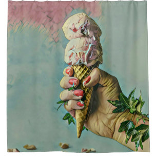 Eis-Lieblingsgeschenk Duschvorhang