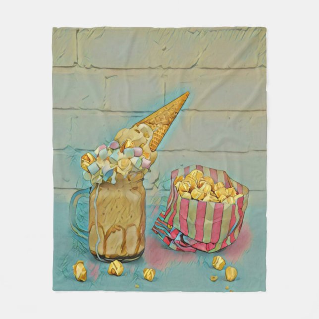 Eis-Lieblingsgeschenk Fleecedecke (Vorderseite)