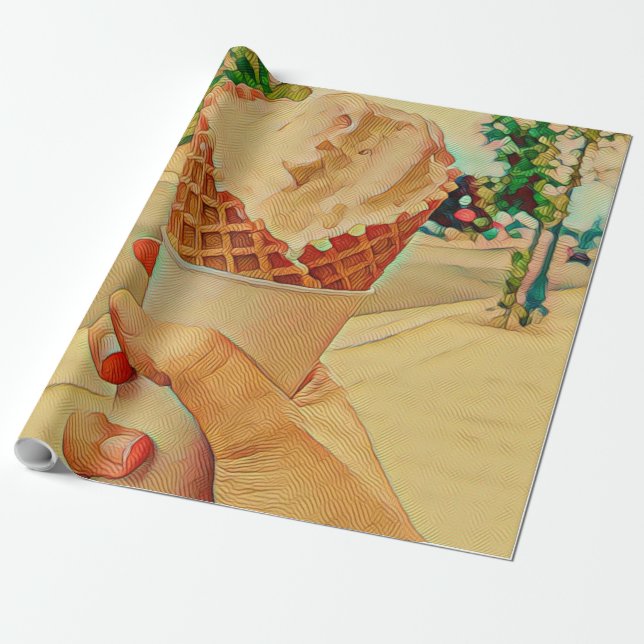 Eis-Lieblingsgeschenk Geschenkpapier (Ungerollt)