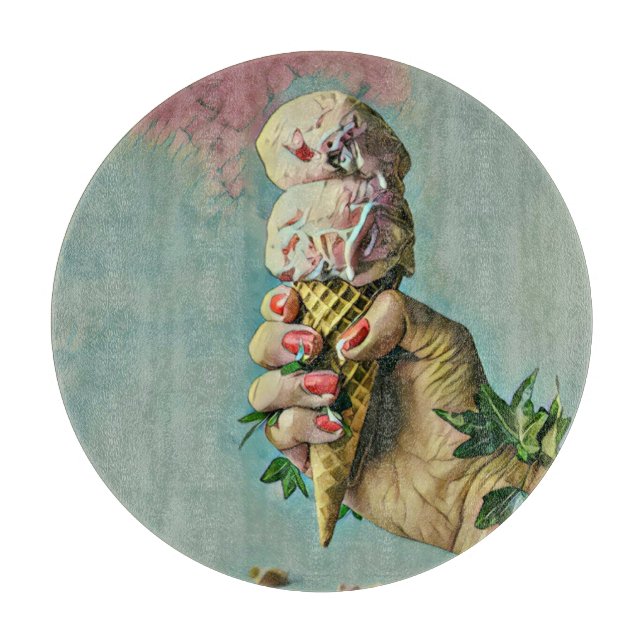 Eis-Lieblingsgeschenk Schneidebrett (Vorderseite)