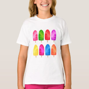 Eis Lutscher Stiele Mädchen Sommer T-Shirt