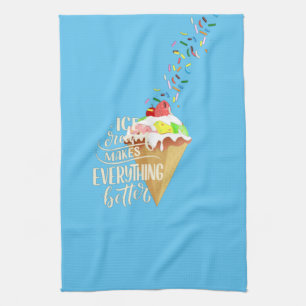 Eis macht alles besser geschirrtuch