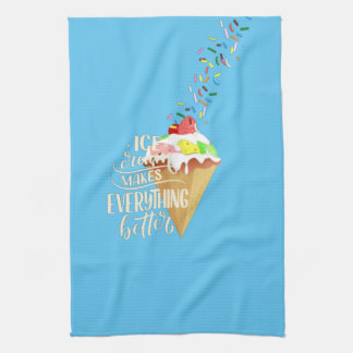 Eis macht alles besser geschirrtuch