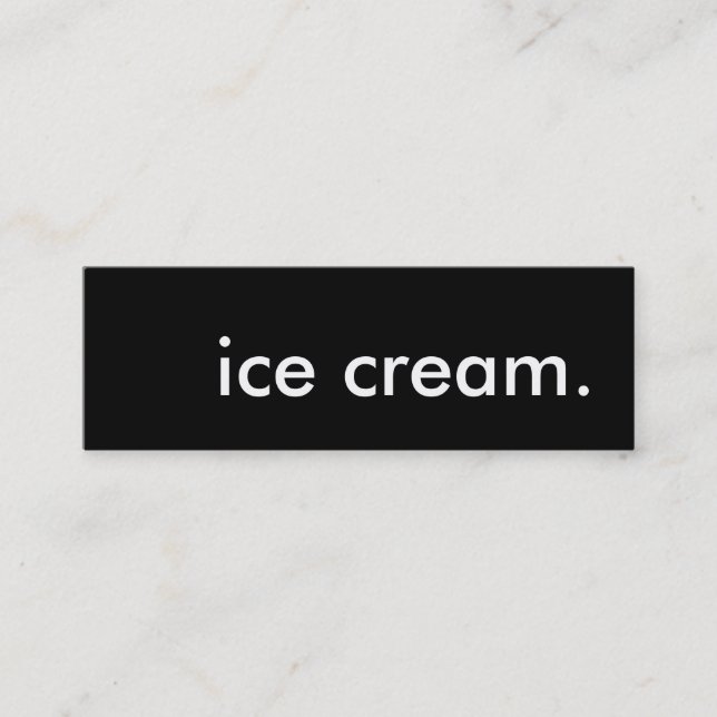 Eis. Mini Visitenkarte (Vorderseite)