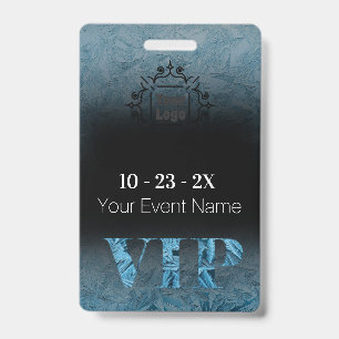 Eis mit Frost auf Schwarz VIP mit Logo Ausweis
