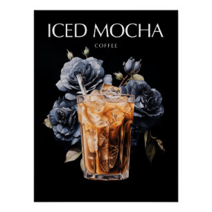 Eis-Mocha-Kaffee-Kunst Poster