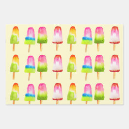 Eis Pop Popsikeln geistlich leckere Leckereien Geschenkpapier Set