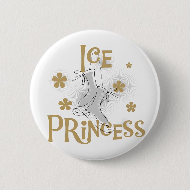 Eis-Prinzessin Tshirts und Geschenke Button (Vorderseite)