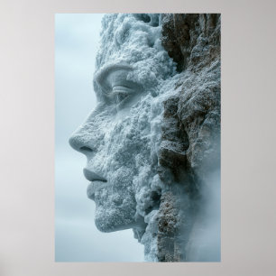 Eis Queen Mountain Double Exposure Poster