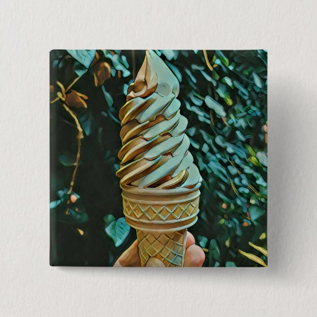 Eis-Rezept Button (Vorderseite)