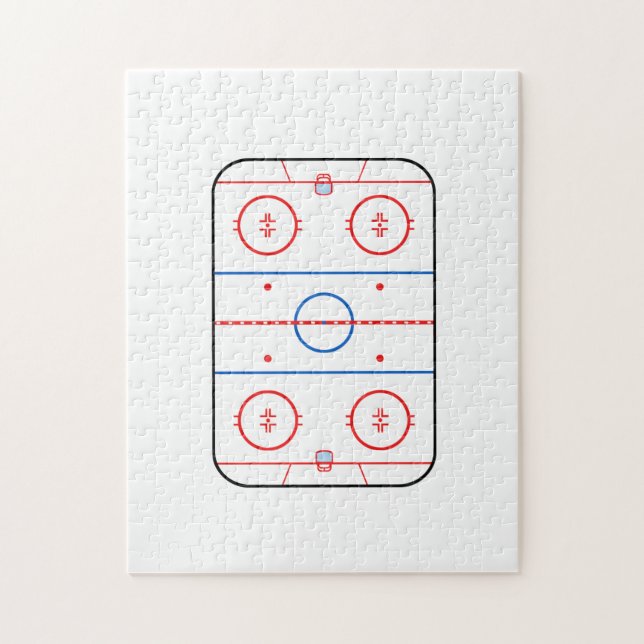 Eis Rink Diagramm Hockey Game Companion Puzzle (Vertikal)
