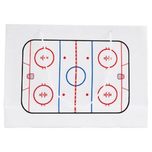 Eis Rink Diagramm Hockeyspiel Stil Große Geschenktüte