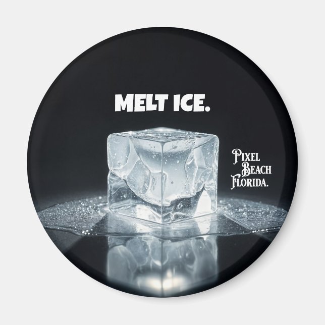 EIS SCHMELZEN. Schlüsselanhänger Magnet (Vorne)