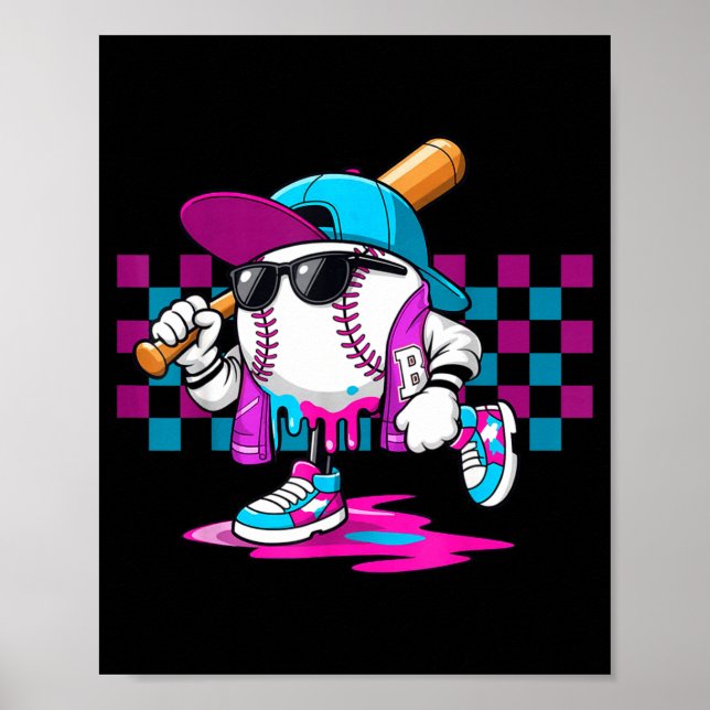 Eis schmilzt Baseballstraße Stimmung Poster (Vorne)