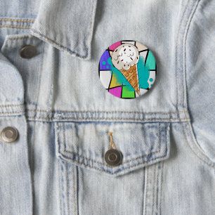 Eis Schokoladenstückchen Button