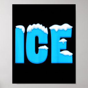 Eis Shirt Erwachsene Kinder Frauen Feuer und Eisma Poster