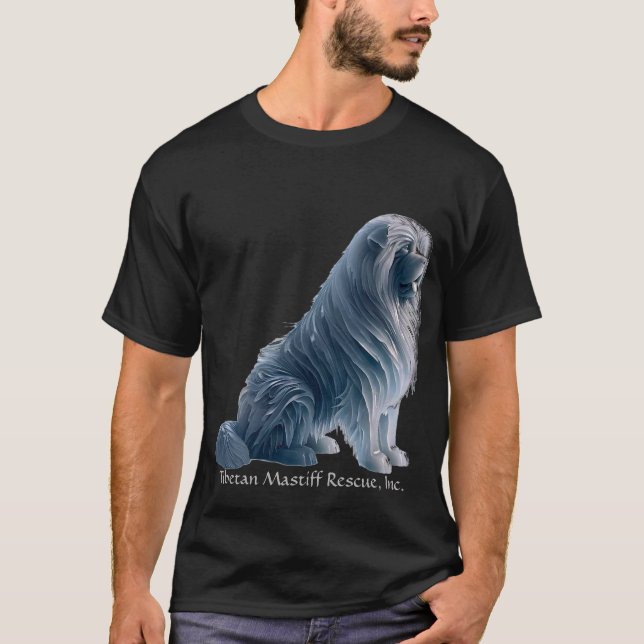 Eis sitzend tibetischer Mastiff Black T - Shirt (Vorderseite)