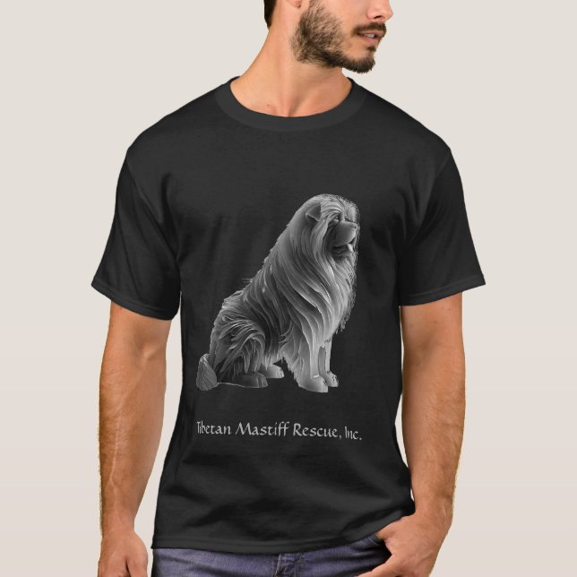 Eis sitzend tibetischer Mastiff Black T - Shirt (Vorderseite)