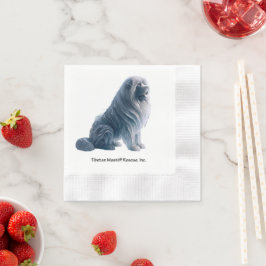 Eis sitzend tibetischer Mastiff Napkins Serviette