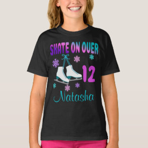 Eis Skate auf Over Birthday Girl Skater T - Shirt