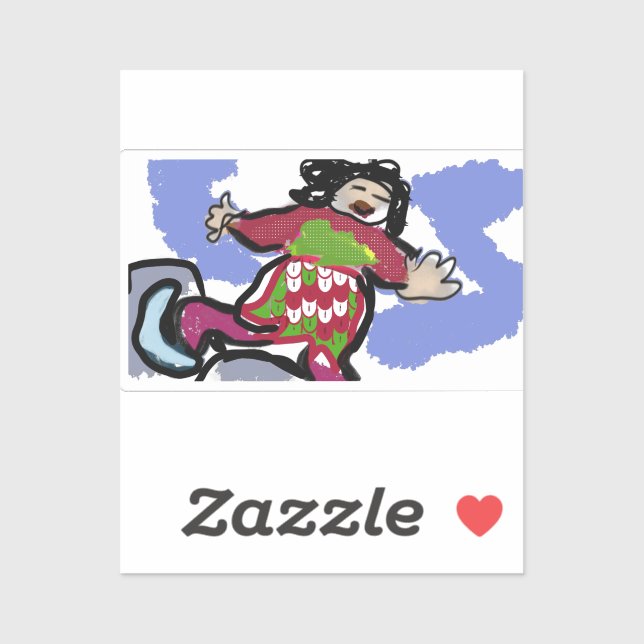 Eis-Skate Aufkleber (Blatt)