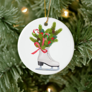 Eis Skate für Weihnachten Keramik Ornament