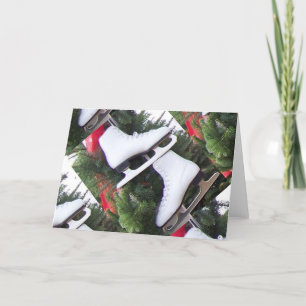 Eis-Skate-Gruß-Karte Feiertagskarte