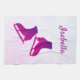 Eis Skate Handtuchhalter Skate lila rosa Geschirrtuch