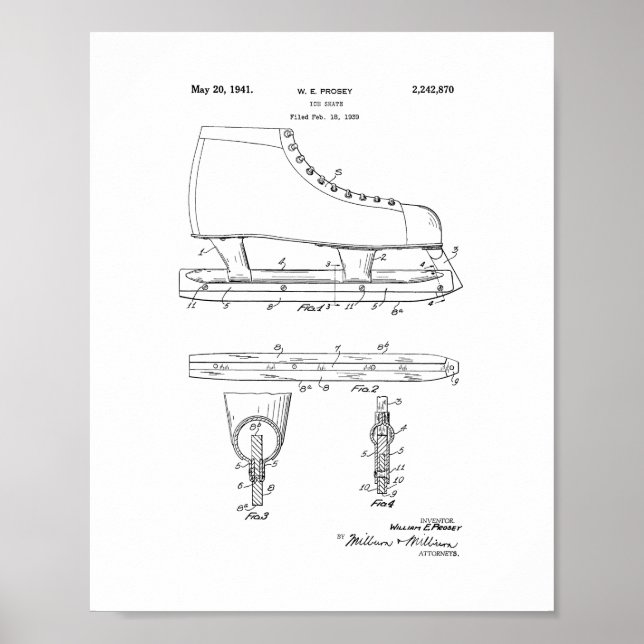 Eis-Skate-Patent Poster (Vorne)