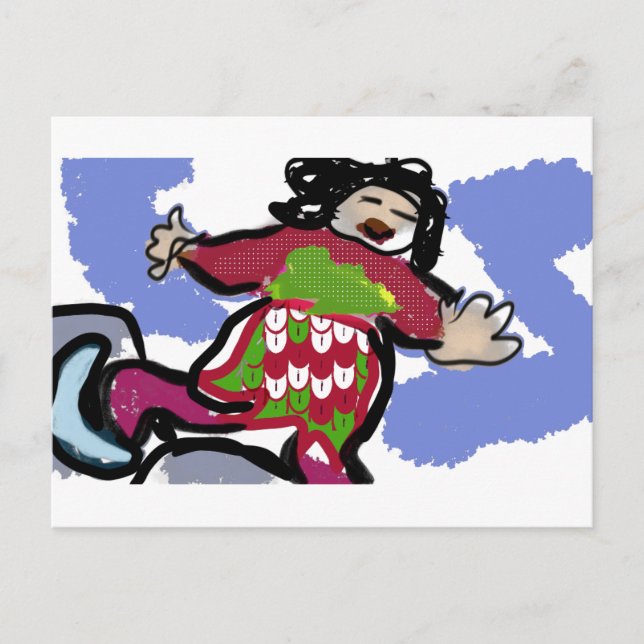 Eis-Skate Postkarte (Vorderseite)