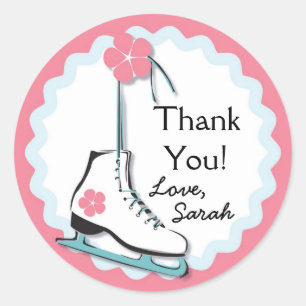 Eis-Skate Runder Aufkleber